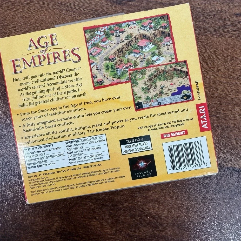 Age of Empires Gold Edition PC 2003 Atari Jewel Case NEW FACTORY SEALED